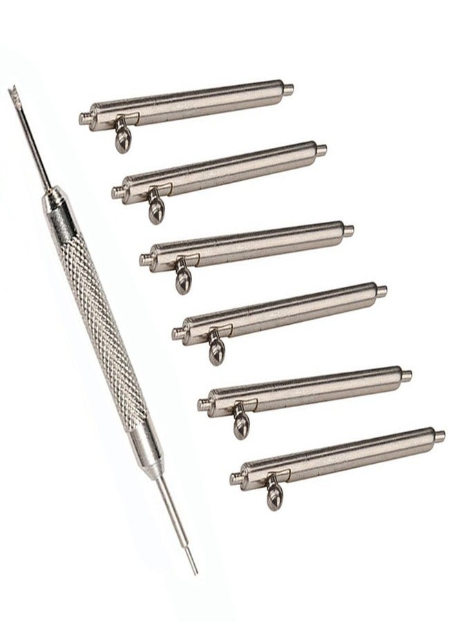 Olytop for 21mm Quick Release Spring Bars Watch Pins - 6PCS Stainless Steel Watch Replacement Band Pins 21mm Strap Link Pins Diameter 1.5mm + Spring Bar Tool (21mm) - Image 1